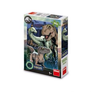 DINO Puzzle Jurský Svět 100 xl dílků neon