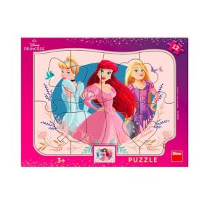 DINO Puzzle Princezny 12 dílků deskové