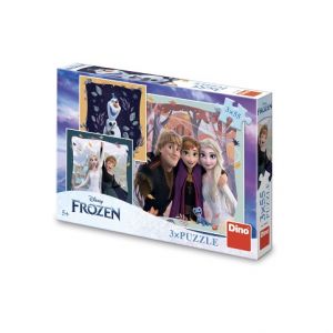 DINO Puzzle Frozen: Radostný podzim 3x55 dílků