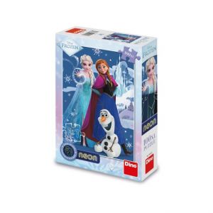 DINO Puzzle Frozen: Kouzelné sestry 100 xl dílků neon