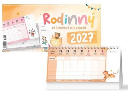 Kalendář stolní Rodinný - plánovací 2027, 30cm x 17,5cm, 1061779