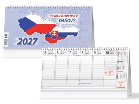 Kalendář stolní Daňový česko/slovenský 2027, 30cm x 17,5cm, 1061744
