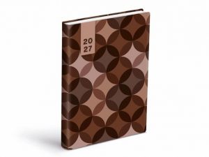 Diář denní 2027 D801 PU potisk 2, 14,7cm x 21,2cm, 7781552
