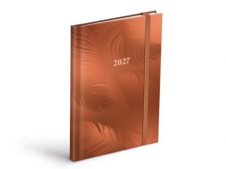Diář týdenní 2027 T805 Lamino 4 s gumkou, 14,7cm x 21,2cm, 7781574