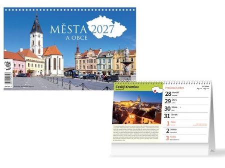 Kalendář stolní 2027 Města a obce ČR, 23cm x 17,5cm, 1061758
