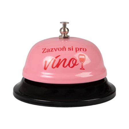 ALBI Recepční zvonek s textem - Zazvoň pro víno