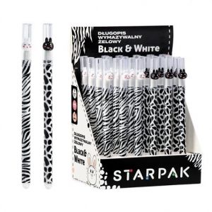 Pero gumovací se 0.7 black & white STARPAK 552687