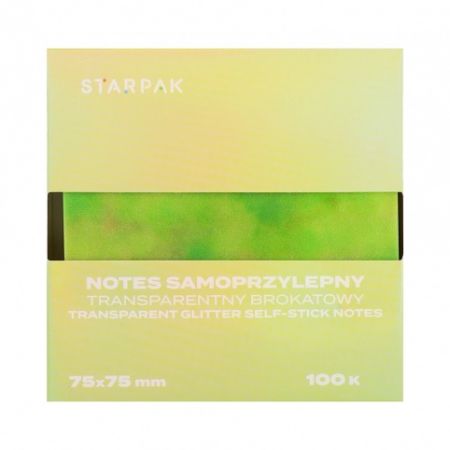 Poznámkový samolepící bloček 75x75/100k Transparentní Ombre Dark C5 Starpak