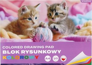 Výkresový blok A4/20 listů barevný kočičky STK F10