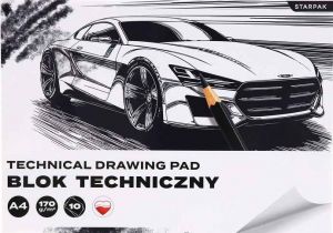 Technický blok A4/10 listů bílý auto STK F10