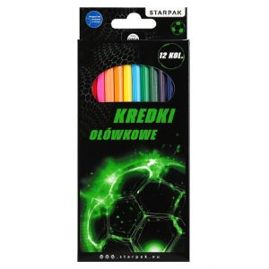 Pastelky dřevěné 12 barev Football1 STK krabička 12/144