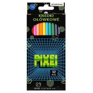 Pastelky dřevěné 12 barev Pixel Game1 STK krabička 12/144