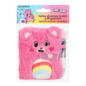 Zápisník přívěsek plyšový Care Bears + propiska 70×90 STK PBH