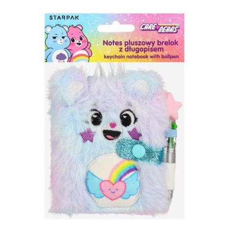 Zápisník přívěsek plyšový Care Bears1 + propiska 70×90 STK PB