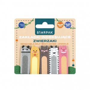 Samolepicí záložky Animal 5×20 listů mix STK B/C 48/96