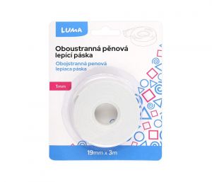 Lepící páska 19mm x 3m oboustranná montážní