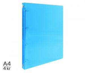 Pořadač LUMA A4 4 kroužkový modrý