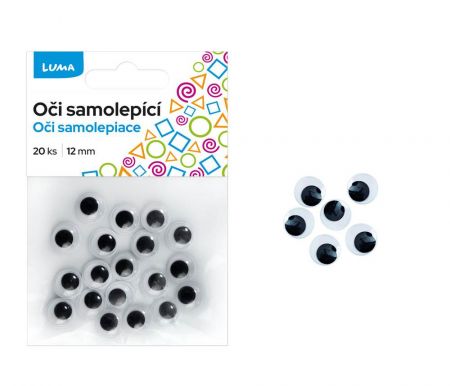 Oči kulaté 12mm 20ks