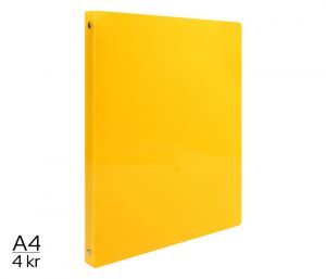Pořadač LUMA A4 neon 4 kroužkový žlutý