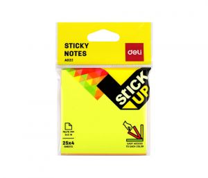 Bloček samolepící STICK UP 76x76mm 4x25l NEON Easy acces