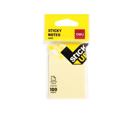 Bloček samolepící STICK UP žlutý 51x76mm DELI EA00252