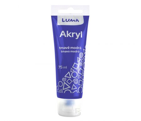 Barva akrylová modrá tmavě 75 ml