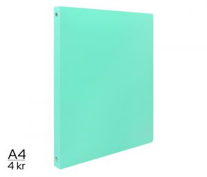 Pořadač LUMA A4 pastel 4 kroužkový zelený