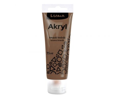 Barva akrylová tmavě hnědá 75ml