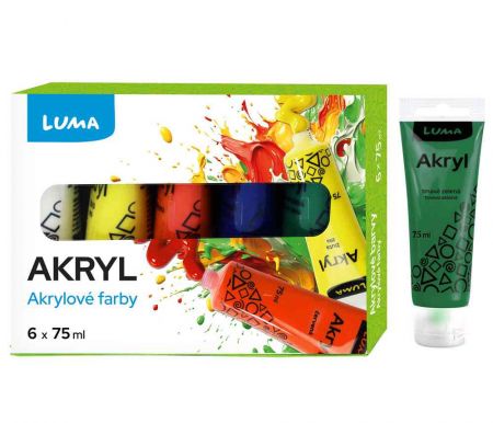 Barvy akrylové sada 6ks barev 75ml