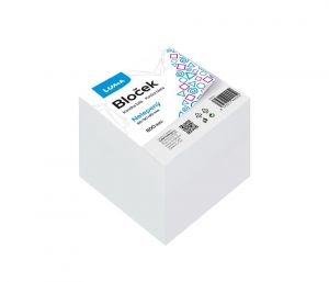 Bloček KOSTKA bílá 85x85x80mm nelepená LUMA