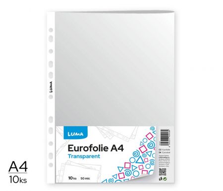 Eurofolie A4 - transparentní 10 ks LUMA