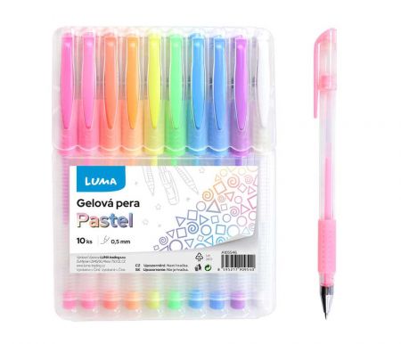 Gelové pero 10 barev PASTEL LUMA