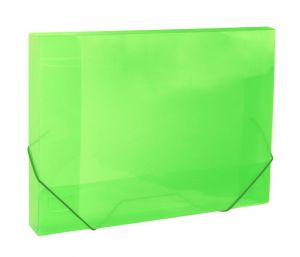 Desky na spisy s gumou, box A4 LUMA, zelený