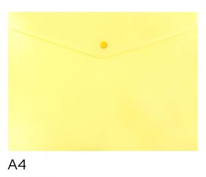 Obal spisový s klopou a drukem A4 pastel LUMA, žlutý