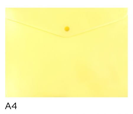 Obal spisový s klopou a drukem A4 pastel LUMA, žlutý