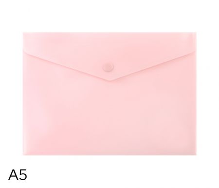 Obal spisový s klopou a drukem A5 pastel LUMA, růžový