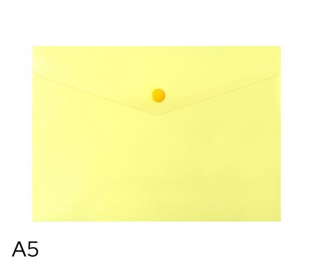 Obal spisový s klopou a drukem A5 pastel LUMA, žlutý