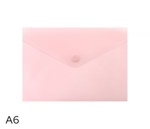 Obal spisový s klopou a drukem A6 pastel LUMA, růžový