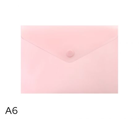 Obal spisový s klopou a drukem A6 pastel LUMA, růžový