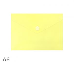 Obal spisový s klopou a drukem A6 pastel LUMA, žlutý