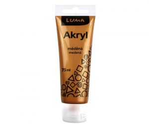 Barvy akrylové 75ml, METAL měděná, LUMA