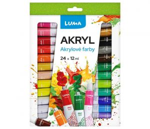 Barvy akrylové sada LUMA 24 barev 12ml