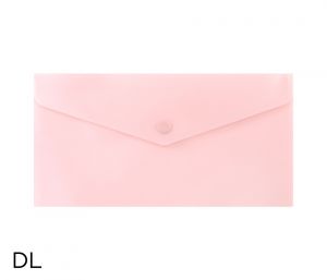 Obal spisový s klopou a drukem DL pastel LUMA, růžový