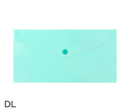 Obal spisový s klopou a drukem DL pastel LUMA, zelený