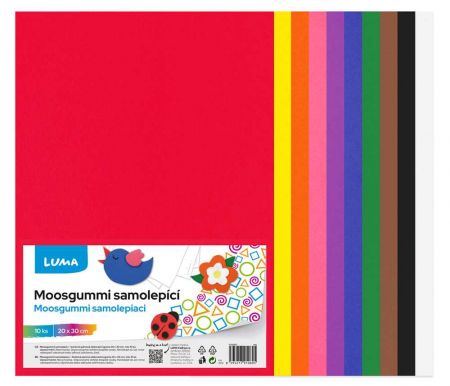 MOOSGUMMI A4 mix, samolepící, 10ks, LUMA