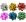 Rozeta 11cm glitr mix