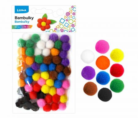 Bambulky mix, 60ks 15mm LUMA