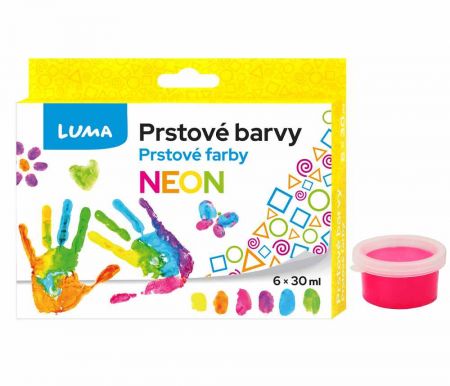 Barvy prstové neon LUMA 6 barev 30ml