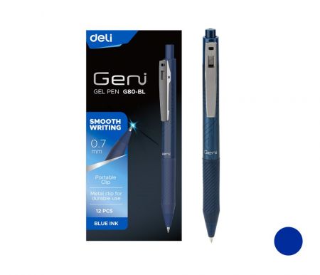 Gelové pero GENI DELI EG80-BL modré