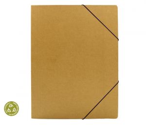 Desky na spisy s gumou A4, 3 klopy ECO LUMA kraft